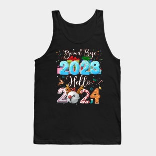 Goodbye 2023 Hello 2024 Christmas Xmas Happy New Year's Eve Tank Top